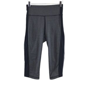 Lululemon Athletica Gray Black Heather Capri Leggings Womens‎ 6 Pull On Running
